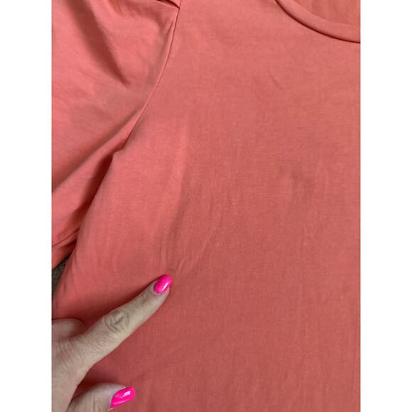 Tuckernuck Pomander Place Puff Shoulder Cotton Dress in Coral Size Large - Picture 10 of 10